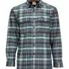 Simms Fishing Products Simms ColdWeather LS Shirt 1 Simms Fishing Products Simms ColdWeather LS Shirt -LINES & LEADERS Store 10777 197 coldweather ls shirt atlantis steel plaid f21 front