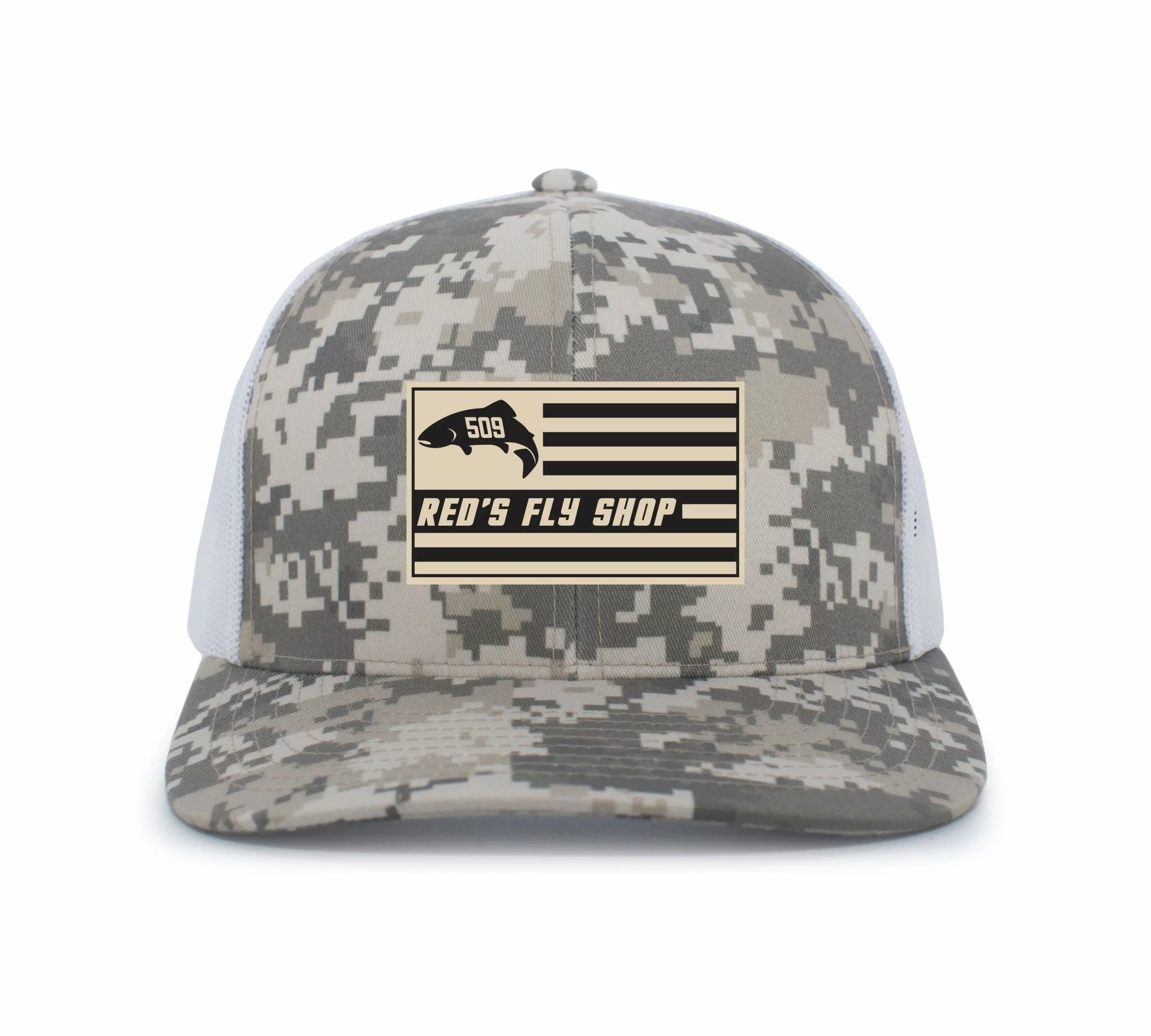 Shirtworks Red's Fly Shop // Flag Logo Camo Hats 3 Shirtworks Red's Fly Shop // Flag Logo Camo Hats