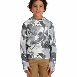 Simms Fishing Products Simms Kid's Solar Tech Hoody 19 Simms Fishing Products Simms Kid's Solar Tech Hoody -LINES & LEADERS Store 12895 2003 solar tech hoody model s23 front