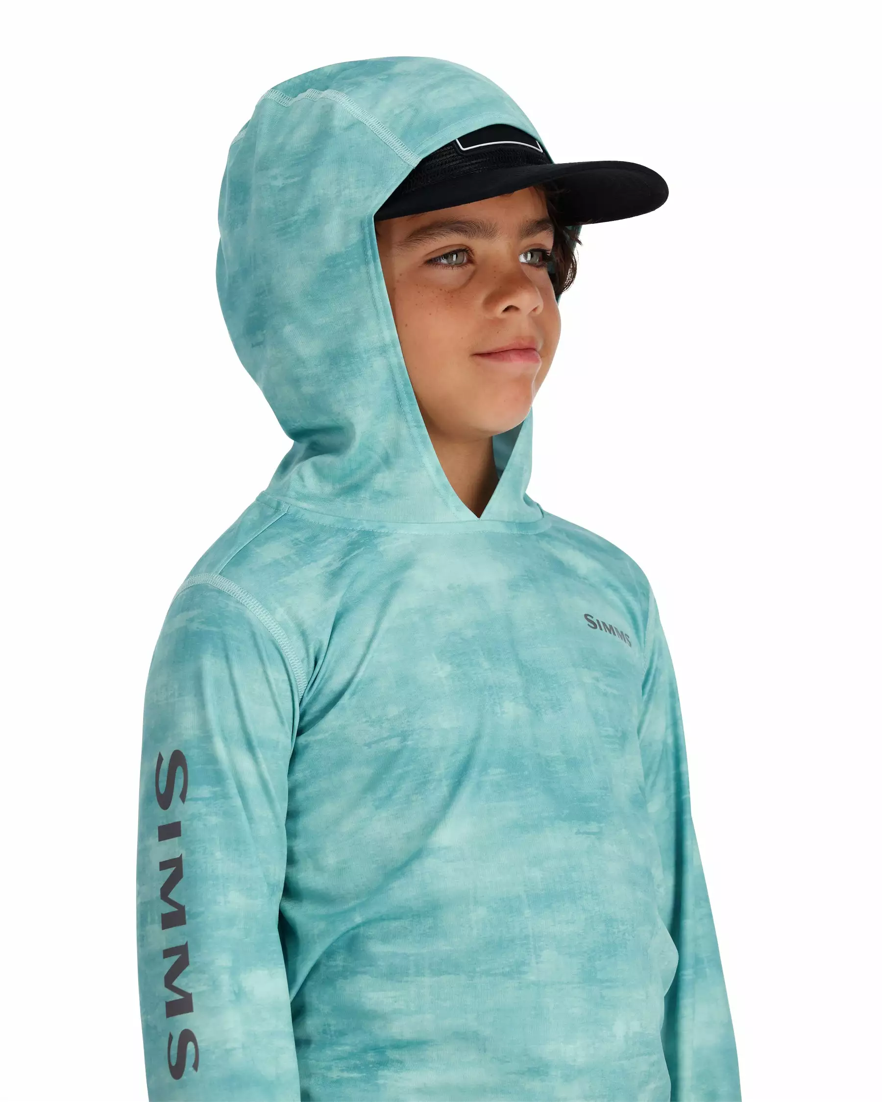 Simms Fishing Products Simms Kid's Solar Tech Hoody 6 Simms Fishing Products Simms Kid's Solar Tech Hoody - Image 4