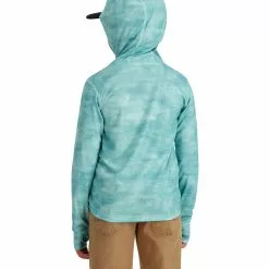 Simms Fishing Products Simms Kid's Solar Tech Hoody 16 Simms Fishing Products Simms Kid's Solar Tech Hoody -LINES & LEADERS Store 12895 2040 solar tech hoody model s23 back