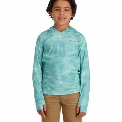 Simms Fishing Products Simms Kid's Solar Tech Hoody 14 Simms Fishing Products Simms Kid's Solar Tech Hoody -LINES & LEADERS Store 12895 2040 solar tech hoody model s23 front