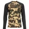 Simms Fishing Products Simms Men's Lightweight Baselayer Top -LINES & LEADERS Store 13309 569 lightweight baselayer top woodland camo f21 lowres