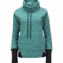 Simms Fishing Products Simms Women's Rivershed Sweater -LINES & LEADERS Store 13316 444 womens rivershed sweater avalon teal f21 front