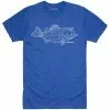 Simms Fishing Products Simms Men's Bass Line T-Shirt 1 Simms Fishing Products Simms Men's Bass Line T-Shirt -LINES & LEADERS Store 13434 936 P 1 Ms Bass Line Tee Royal Heather Front