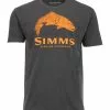 Simms Fishing Products Simms Men's Wood Trout Fill T-Shirt -LINES & LEADERS Store 13437 826 ms wood trout fill tshirt flame f22