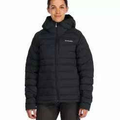 Simms Fishing Products Simms Women's ExStream Insulated Hoody -LINES & LEADERS Store 13555 001 exstream hooded jacket model f22 front 1680x2100 bae55ab4 8506 4c98 94e7 9e48687c90b7