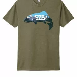 Shirtworks 509 Trout Landscape T-Shirt // Light Olive
