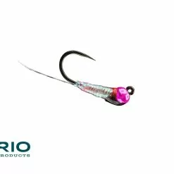 Far Bank Enterprises RIO's Rain Drop Perdigon Fly -LINES & LEADERS Store Flies Freshwater TungstenFlies RIO sRainDropTB DarkPinkBead Pearl scaled