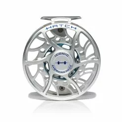 Hatch Outdoors Hatch Iconic Fly Reel // 11 Plus -LINES & LEADERS Store Iconic11PlusReel ClearBlue MidArbor Front