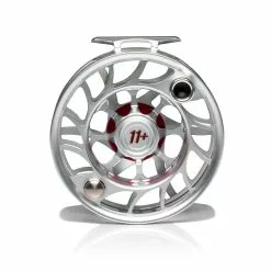 Hatch Outdoors Hatch Iconic Fly Reel // 11 Plus -LINES & LEADERS Store Iconic11PlusReel ClearRed LargeArbor Back