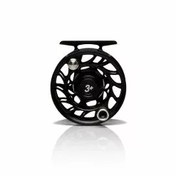 Hatch Outdoors Hatch Iconic Fly Reel // 3 Plus -LINES & LEADERS Store Iconic3PlusReel BlackSilver LargeArbor Back
