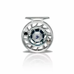 Hatch Outdoors Hatch Iconic Fly Reel // 3 Plus -LINES & LEADERS Store Iconic3PlusReel ClearBlue LargeArbor Back