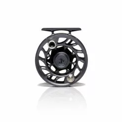 Hatch Outdoors Hatch Iconic Fly Reel // 3 Plus -LINES & LEADERS Store Iconic3PlusReel GreyBlack LargeArbor Back