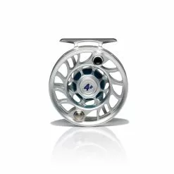 Hatch Outdoors Hatch Iconic Fly Reel // 4 Plus -LINES & LEADERS Store Iconic4PlusReel ClearBlue LargeArbor Back