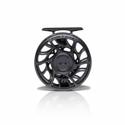 Hatch Outdoors Hatch Iconic Fly Reel // 4 Plus -LINES & LEADERS Store Iconic4PlusReel GreyBlack LargeArbor Front