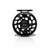 Hatch Outdoors Hatch Iconic Fly Reel // 5 Plus -LINES & LEADERS Store Iconic5PlusReel BlackSilver LargeArbor Front