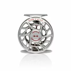 Hatch Outdoors Hatch Iconic Fly Reel // 5 Plus -LINES & LEADERS Store Iconic5PlusReel ClearRed LargeArbor Front