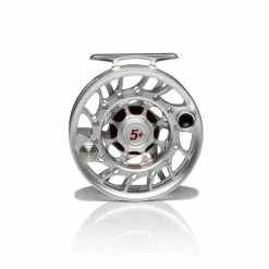 Hatch Outdoors Hatch Iconic Fly Reel // 5 Plus -LINES & LEADERS Store Iconic5PlusReel ClearRed MidArbor Back