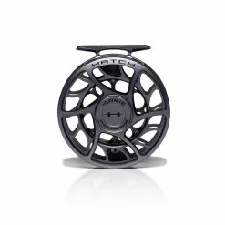 Hatch Outdoors Hatch Iconic Fly Reel // 5 Plus -LINES & LEADERS Store Iconic5PlusReel GreyBlack LargeArbor Front