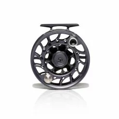 Hatch Outdoors Hatch Iconic Fly Reel // 5 Plus -LINES & LEADERS Store Iconic5PlusReel GreyBlack MidArbor Back