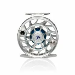 Hatch Outdoors Hatch Iconic Fly Reel // 7 Plus -LINES & LEADERS Store Iconic7PlusReel ClearBlue LargeArbor Back