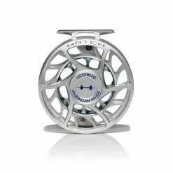 Hatch Outdoors Hatch Iconic Fly Reel // 7 Plus -LINES & LEADERS Store Iconic7PlusReel ClearBlue LargeArbor Front