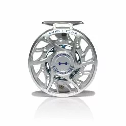 Hatch Outdoors Hatch Iconic Fly Reel // 7 Plus -LINES & LEADERS Store Iconic7PlusReel ClearBlue MidArbor Front
