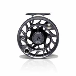 Hatch Outdoors Hatch Iconic Fly Reel // 7 Plus -LINES & LEADERS Store Iconic7PlusReel GreyBlack LargeArbor Back