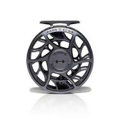 Hatch Outdoors Hatch Iconic Fly Reel // 7 Plus -LINES & LEADERS Store Iconic7PlusReel GreyBlack LargeArbor Front