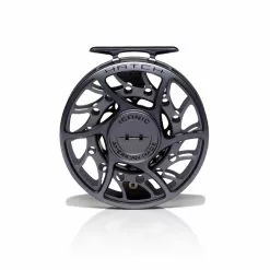 Hatch Outdoors Hatch Iconic Fly Reel // 7 Plus -LINES & LEADERS Store Iconic7PlusReel GreyBlack MidArbor Front