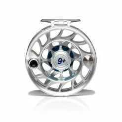 Hatch Outdoors Hatch Iconic Fly Reel // 9 Plus -LINES & LEADERS Store Iconic9PlusReel ClearBlue LargeArbor Back