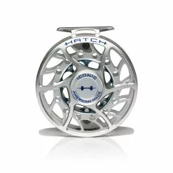 Hatch Outdoors Hatch Iconic Fly Reel // 9 Plus -LINES & LEADERS Store Iconic9PlusReel ClearBlue MidArbor Front