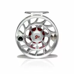 Hatch Outdoors Hatch Iconic Fly Reel // 9 Plus -LINES & LEADERS Store Iconic9PlusReel ClearRed LargeArbor Back
