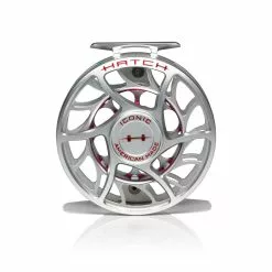 Hatch Outdoors Hatch Iconic Fly Reel // 9 Plus -LINES & LEADERS Store Iconic9PlusReel Clearred LargeArbor Front