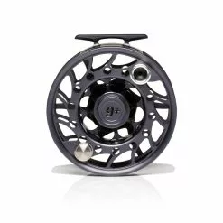 Hatch Outdoors Hatch Iconic Fly Reel // 9 Plus -LINES & LEADERS Store Iconic9PlusReel GreyBlack MidArbor Back