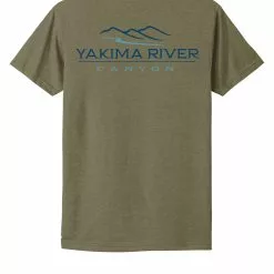 Shirtworks Red's Men's Canyon T-Shirt -LINES & LEADERS Store NL6210 LightOlive Back