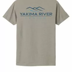 Shirtworks Red's Men's Canyon T-Shirt -LINES & LEADERS Store NL6210 StoneGrey Back