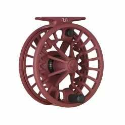 Far Bank Enterprises Redington RUN Fly Reel -LINES & LEADERS Store RUN Burgundy Front Angled scaled