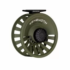 Far Bank Enterprises Redington BEHEMOTH Series Fly Reels -LINES & LEADERS Store Redington Reel BEHEMOTH OD Green Back Angle 7 8 scaled
