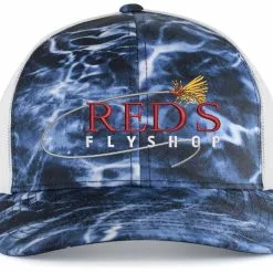 Shirtworks Red's Fly Shop Destination Travel Hats -LINES & LEADERS Store Reds Std 107C BluefinWhite
