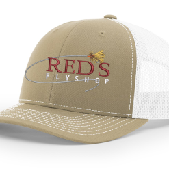 Shirtworks Red's Fly Shop Logo Hat -LINES & LEADERS Store Reds Std 112 KhakiWhite