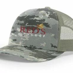 Shirtworks Red's Fly Shop Logo Hat -LINES & LEADERS Store Reds Std 112P DigCamoLtGreen 7dfa8c23 0da1 4118 8317 c0e5cccd650c