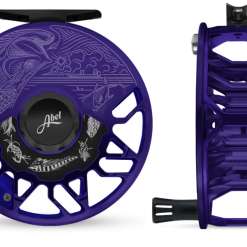 LINES & LEADERS Store 31 Abel Rove Fly Reel // Blue III Underwood Salt Engraving