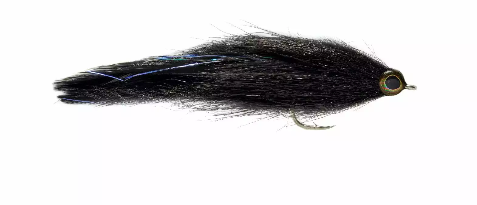 Black Brushy By Fulling Mill // GT Giant Trevally Fly 3 Black Brushy By Fulling Mill // GT Giant Trevally Fly