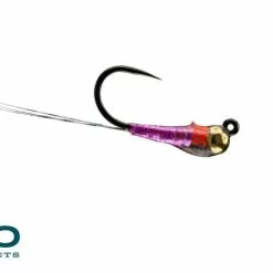Far Bank Enterprises RIO's Rain Drop Perdigon Fly -LINES & LEADERS Store raindropgoldbeadpurple