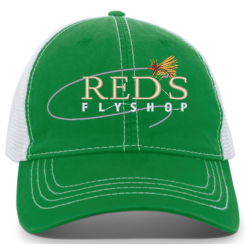 Shirtworks Red's Fly Shop Logo Hat -LINES & LEADERS Store reds std v67 kellywhite