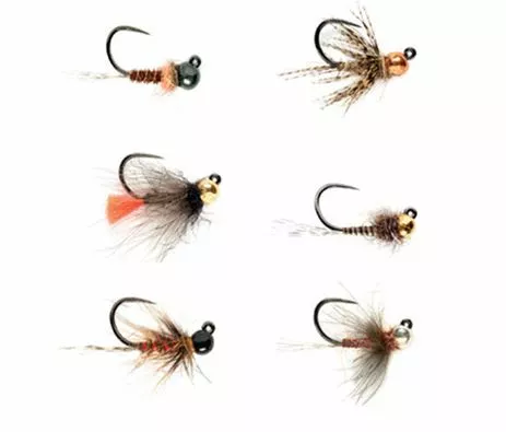Jighead Nymphs // 1 Dozen Tactical Nymph Assortment By Fulling Mill 3 Jighead Nymphs // 1 Dozen Tactical Nymph Assortment By Fulling Mill