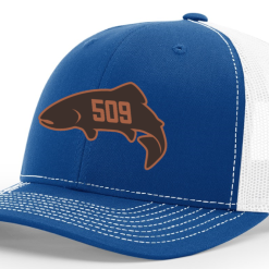 Shirtworks Red's 509 Fish Logo'd Trucker Hat -LINES & LEADERS Store thumbnail 112royalwhite