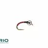 Far Bank Enterprises RIO's Tungsten Zebra Midge -LINES & LEADERS Store zebrablackred